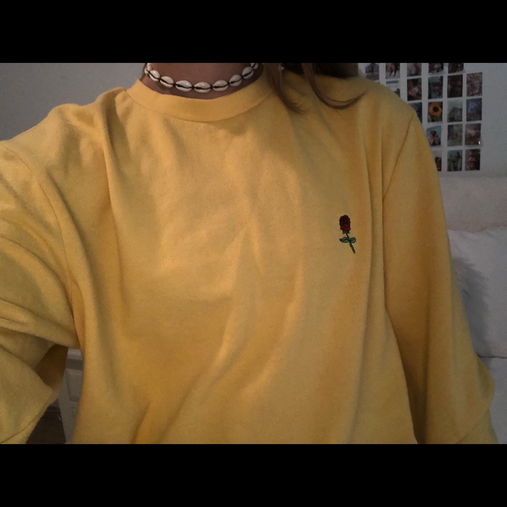 Light yellow crew neck